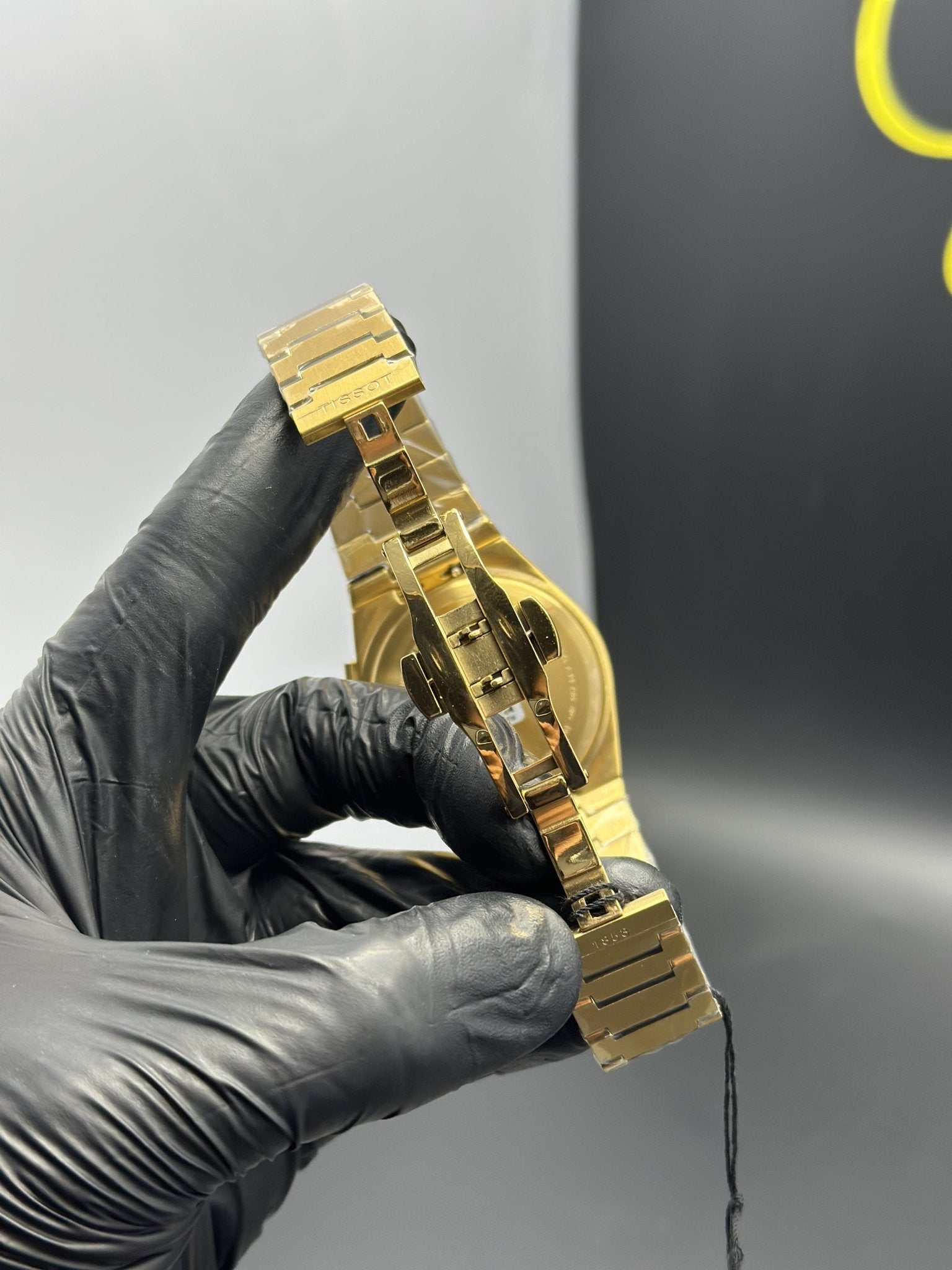 Tissot Bracelet Chronograph (Quartz) 40mm Stainless Steel Gold Bracelet Green Textured Dial – men’s watch