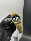 Tissot Bracelet Chronograph (Quartz) 40mm Stainless Steel Gold Bracelet Navy Blue Dial – men’s watch