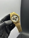 Tissot Bracelet Chronograph (Quartz) 40mm Stainless Steel Gold Bracelet White Dial – men’s watch