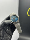 Tissot Bracelet Quartz 40mm Stainless Steel Silver Bracelet Blue Dual Shade Textured Dial – men’s watch