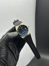 Tissot Strap Automatic 40mm Silicone Strap Black Strap Black Blue Dual Shade Textured Dial – men’s watch