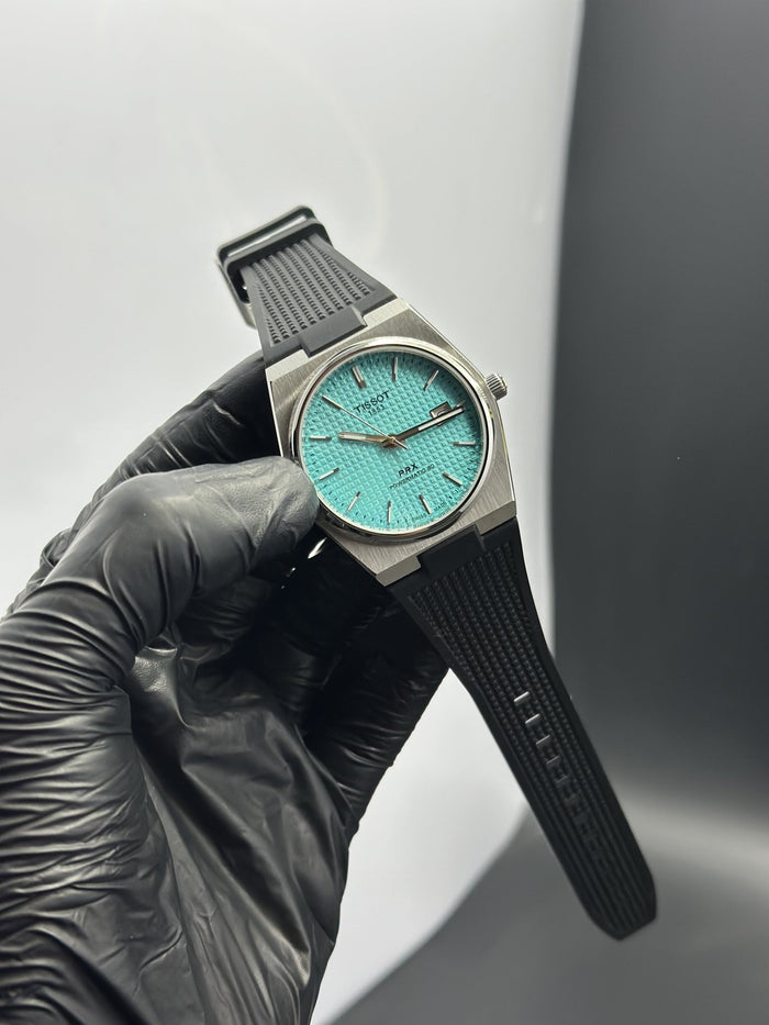 Tisot Strap Automatic 40mm Silicone Strap Black Strap Tiffany Dial