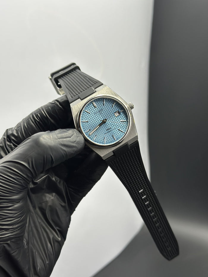 Tisot Strap Automatic 40mm Silicone Strap Black Strap Tiffany Textured Dial